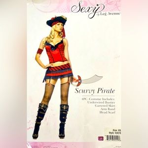 XS Sexy Pirate Halloween Costume